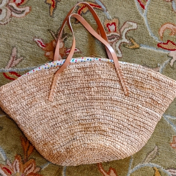 π Beautiful Straw Hat with Bow Red, Orange, Yellow w/ BOW EUC - Picture 7 of 15